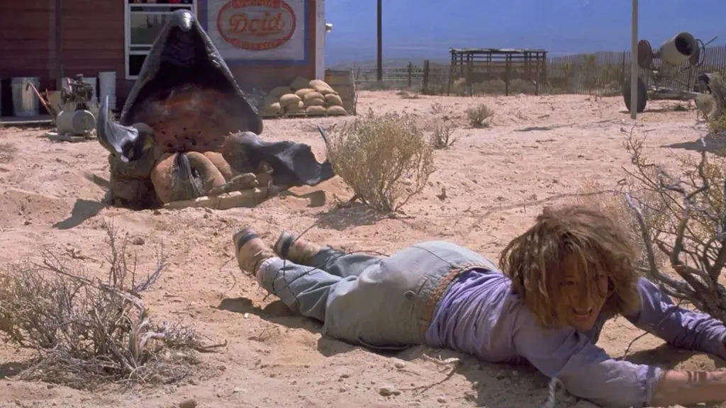 A Graboid attacks in Tremors