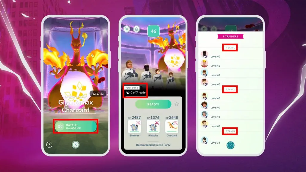 pokemon go gigantamax teams