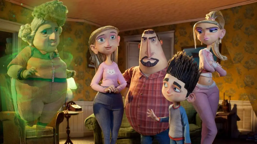 A still of Norman's family from ParaNorman