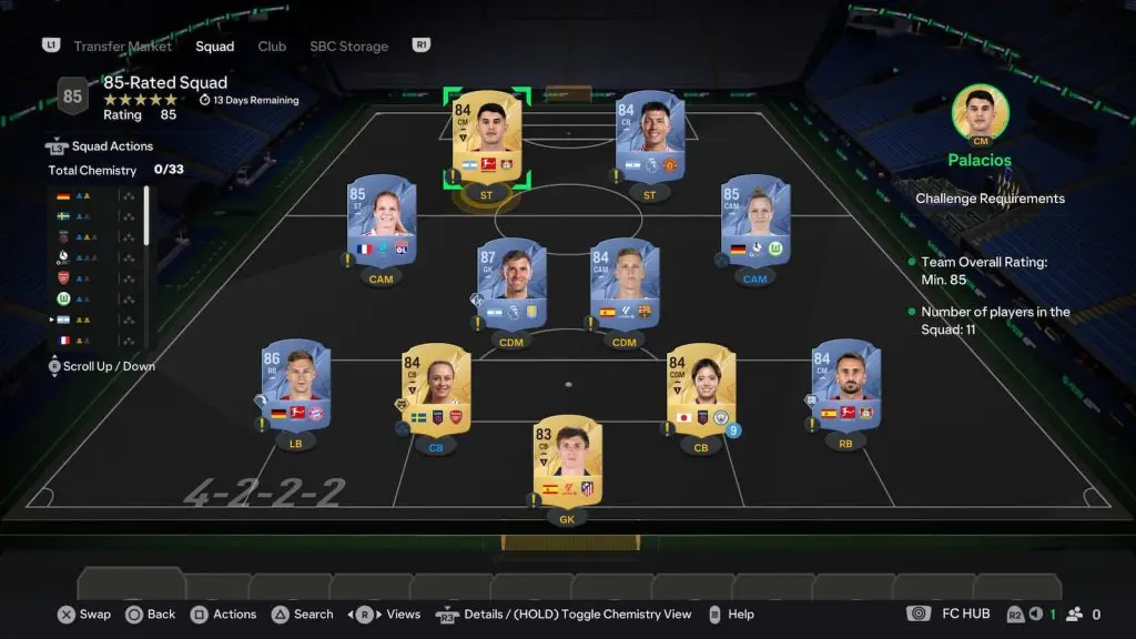 85 Rated Squad in EA FC 25