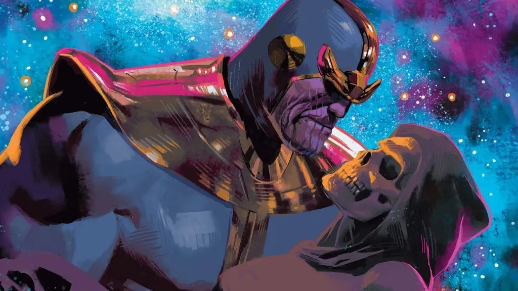 Thanos and Death in the Marvel comics