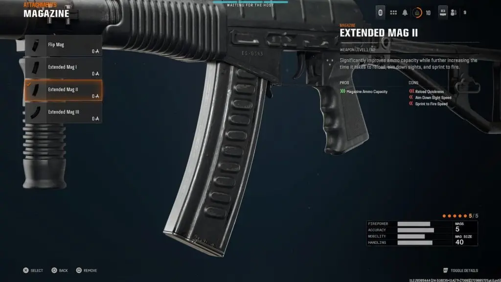 Extended mag in BO^