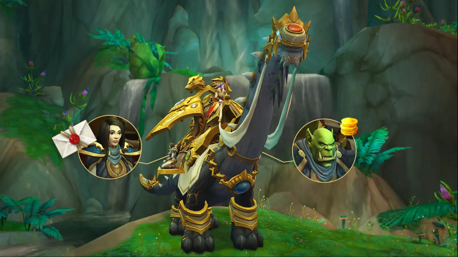 The Gilded Brutosaur mount in WoW