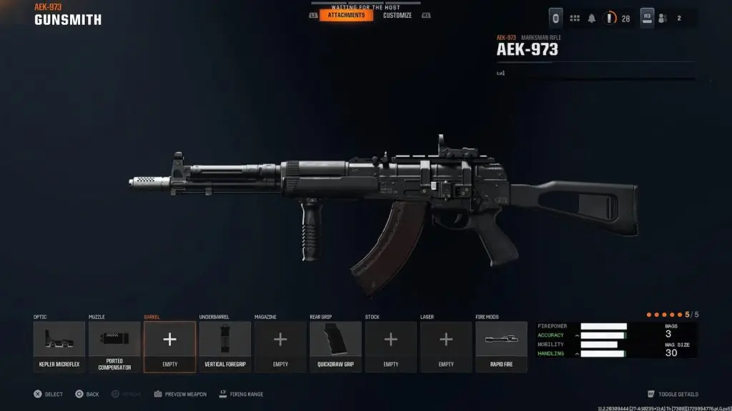 AEK-97 loadout attachments in Black Ops 6