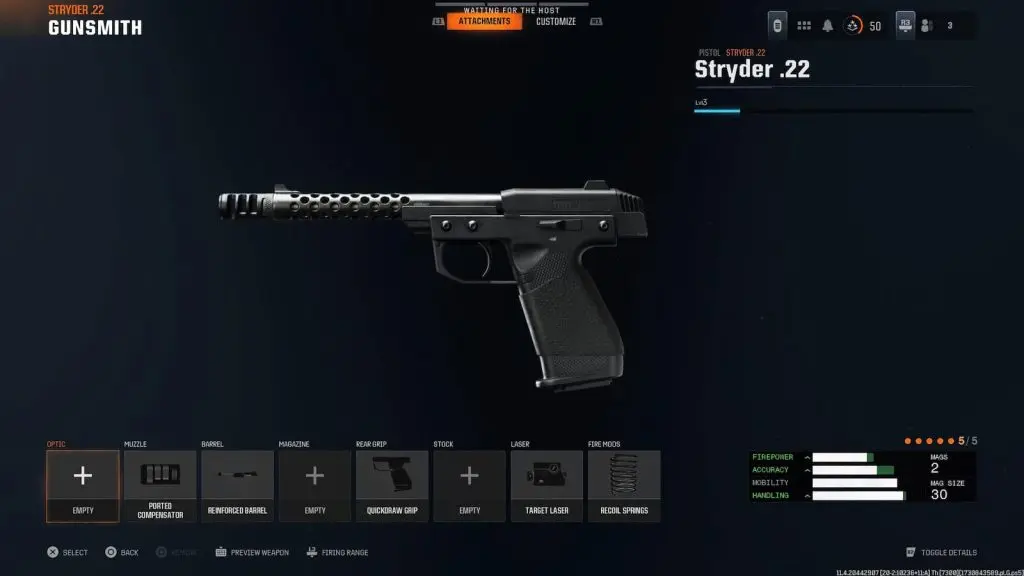 Stryder .22 loadout in Black Ops 6