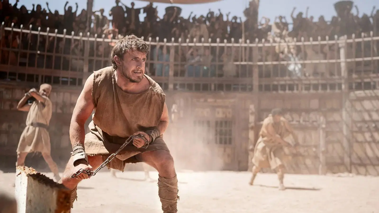 Paul Mescal in the arena for Gladiator 2