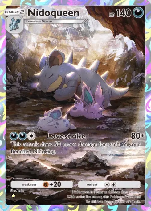 Nidoqueen illustration rare Genetic Apex