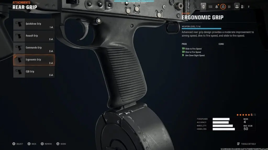 Ergonomic Grip on Jackal PDW in Warzone