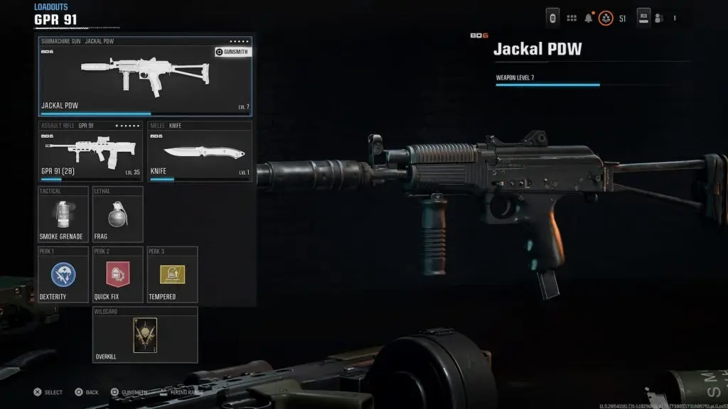 Jackal PDW perks and equipment for Warzone