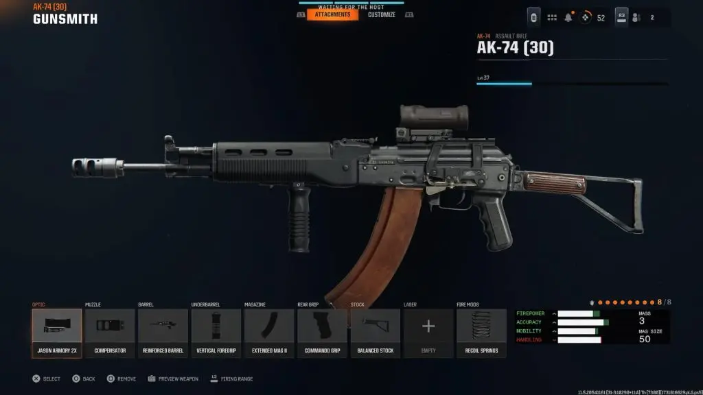 AK-74 attachments for Warzone