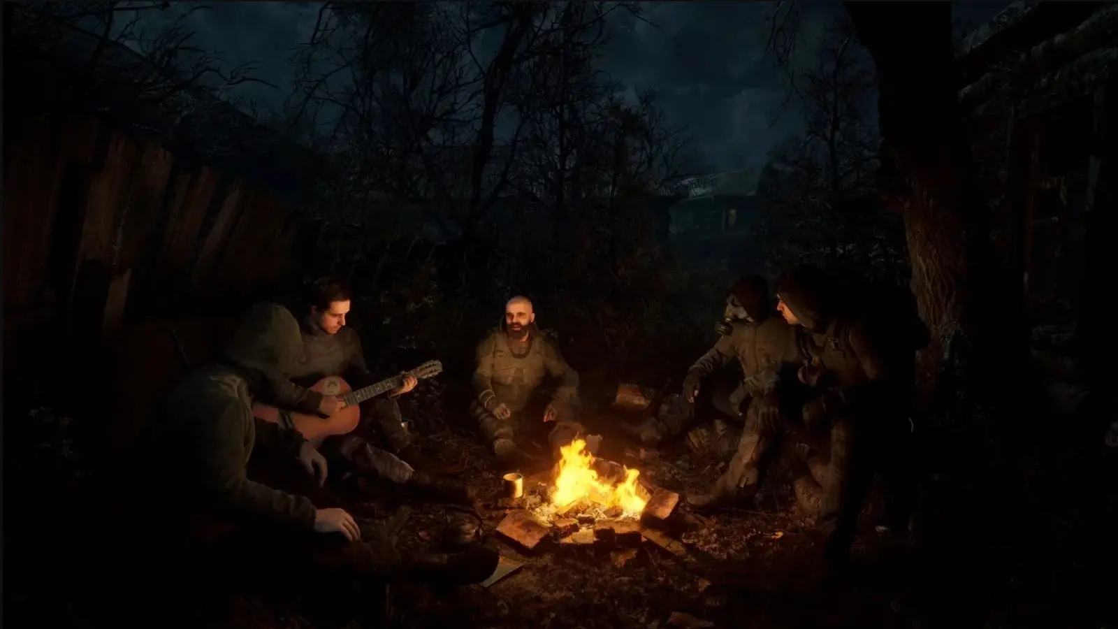 Campfire scene in Stalker 2