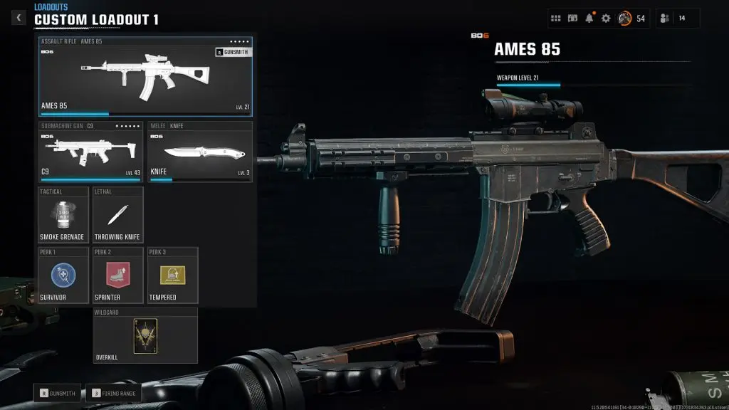 The best AMES 85 class in Call of Duty: Warzone, including perks and equipment.