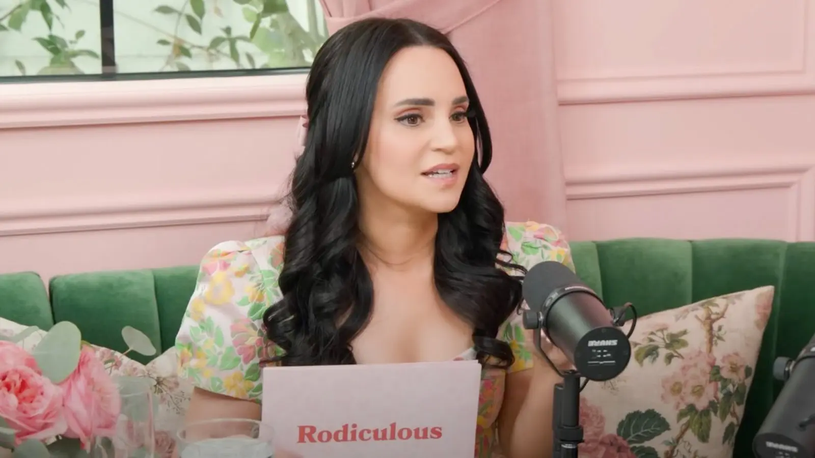 rosanna pansino talking on her podcast