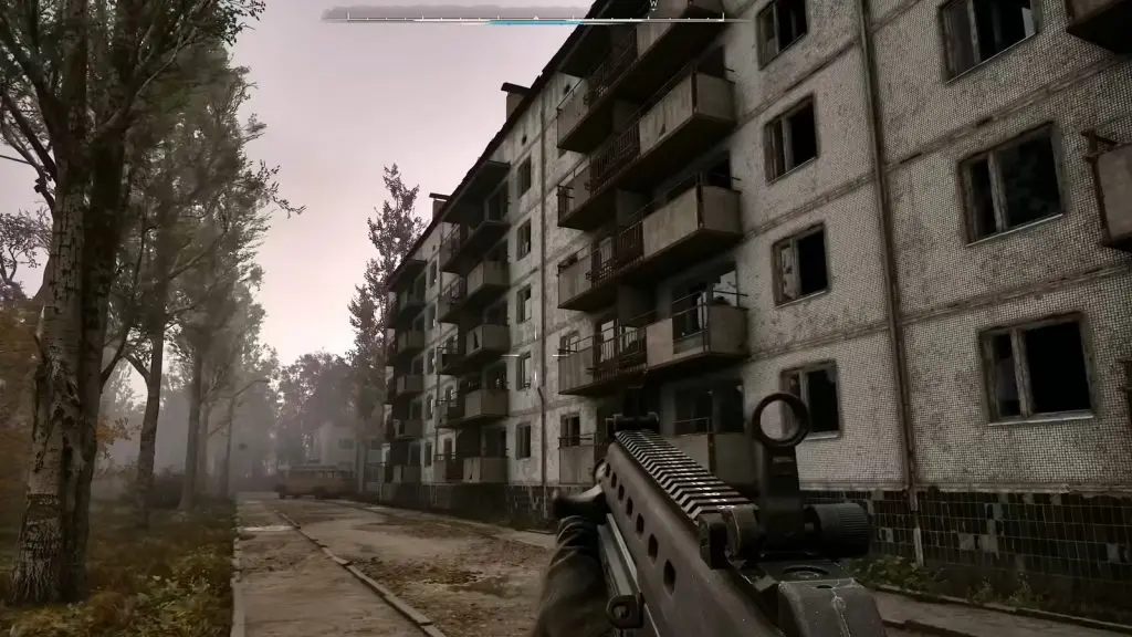 A tenement block in Stalker 2: Heart of Chornobyl