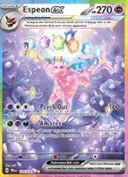 An image of the Espeon card from Prismatic Evolutions.