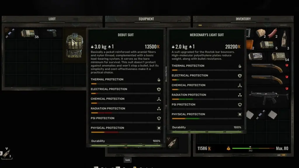 Armor upgrade for carrying more in Stalker 2