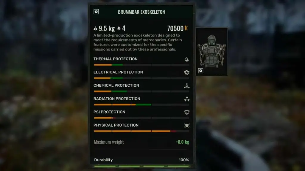 Brummbar Suit stats