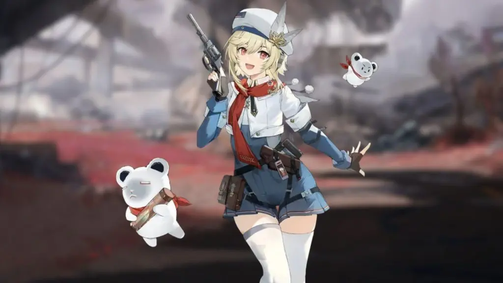 Anime girl with a bear