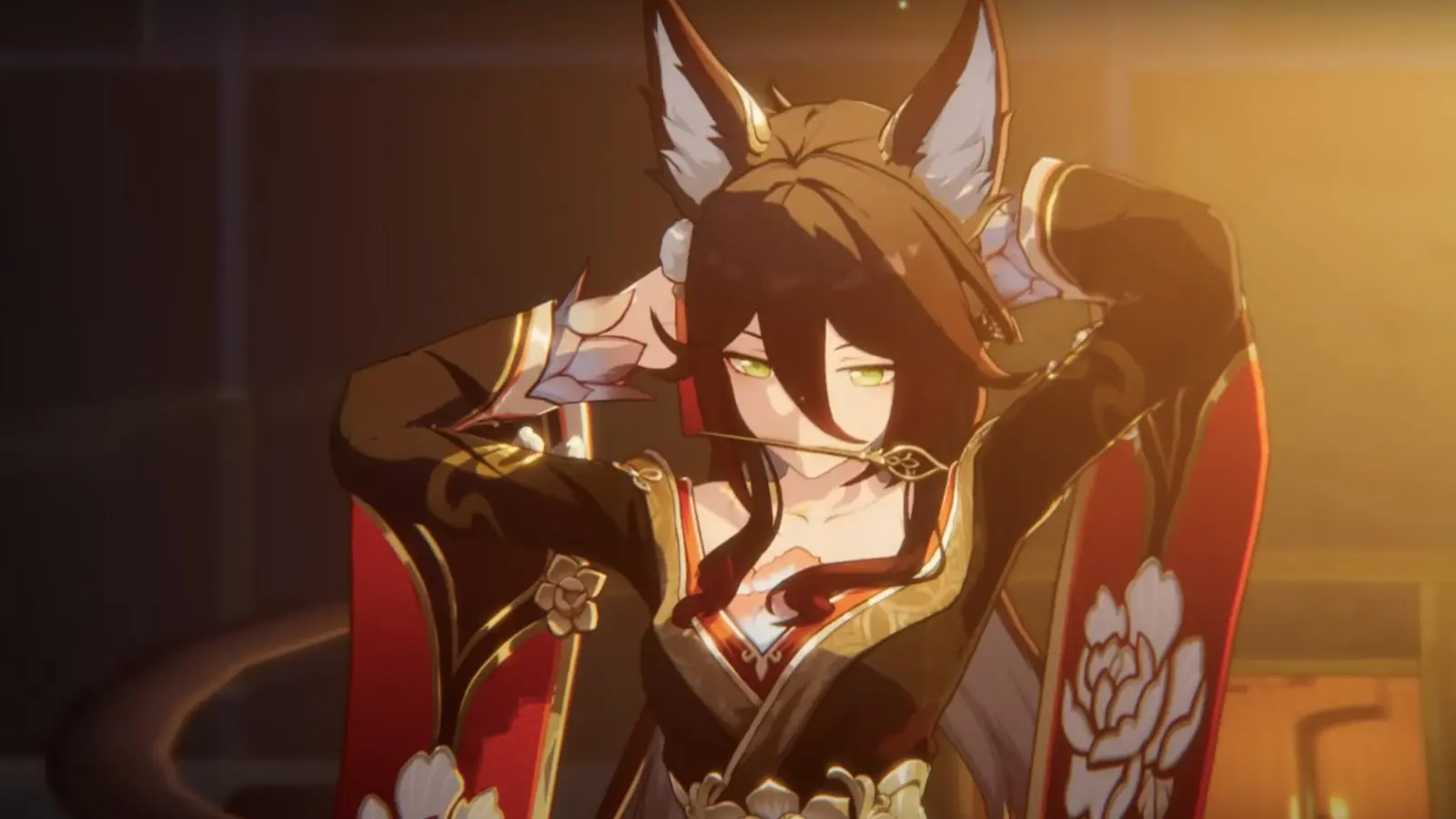 A screenshot of Fugue from her Honkai Star Rail trailer.