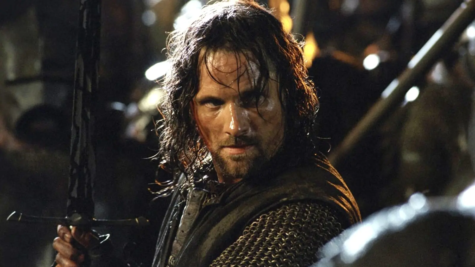 Viggo Mortensen as Aragorn in Lord of the Rings