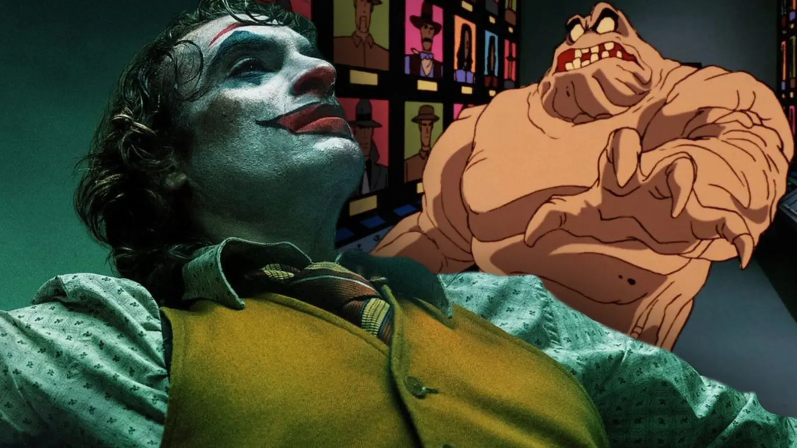 Joaquin Phoenix in Joker and Clayface in Batman: The Animated Series