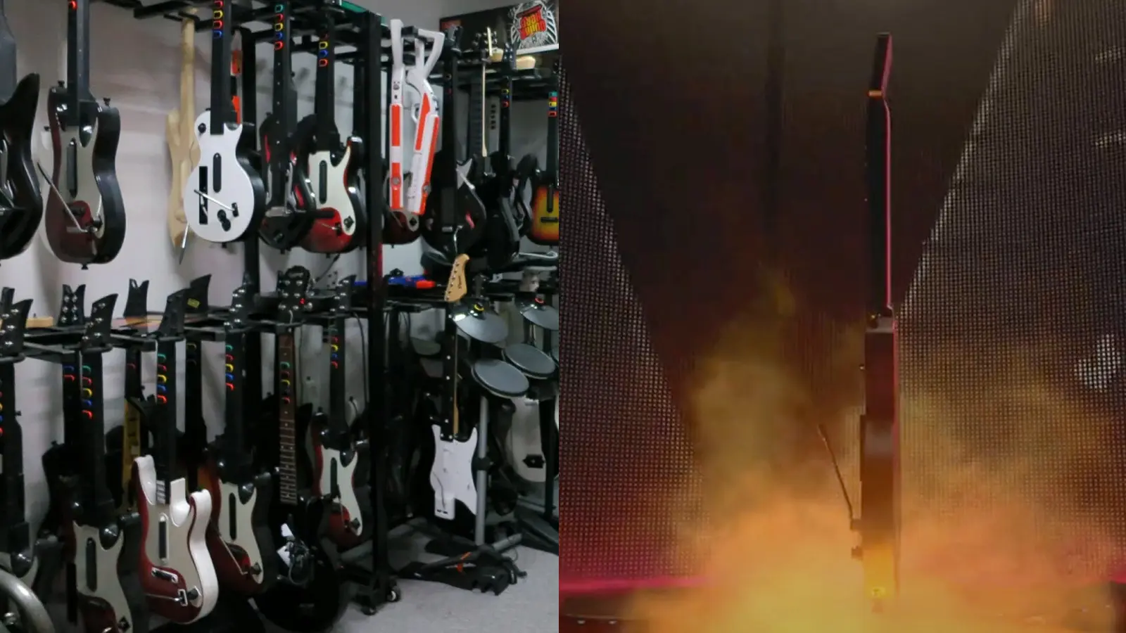 CRKD Guitar with the guitar hero development picture beside it