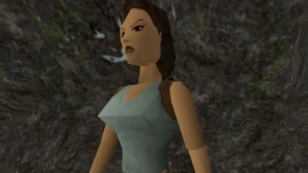 Lara Croft triangle boobs