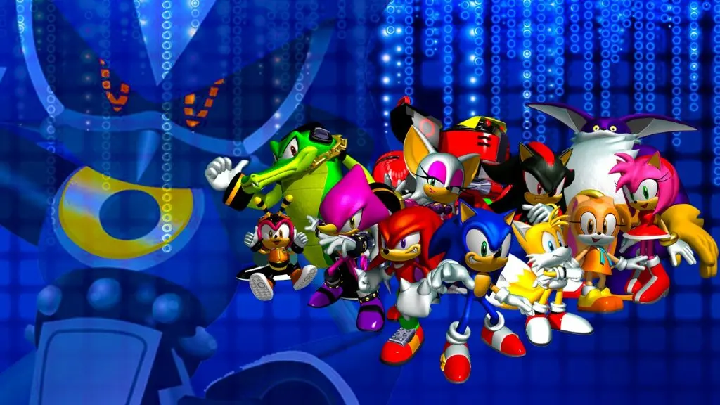 The characters in Sonic Heroes