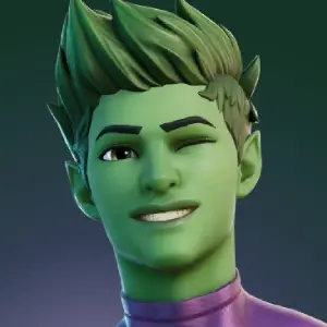 Beast Boy skin in Fortnite.