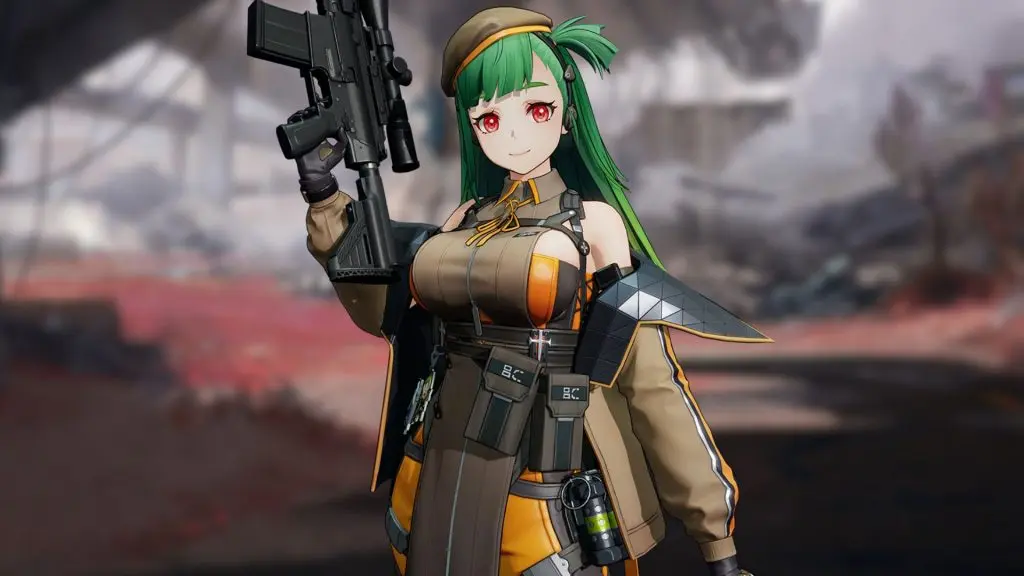 Anime girl with a gun