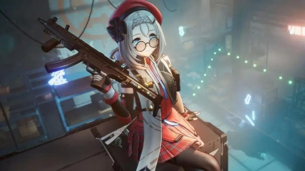 Anime girl with a gun