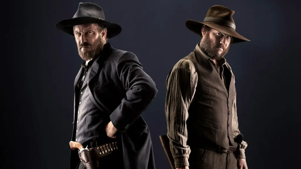 Kevin Costner and Bill Paxton in the Hatfields and McCoys poster