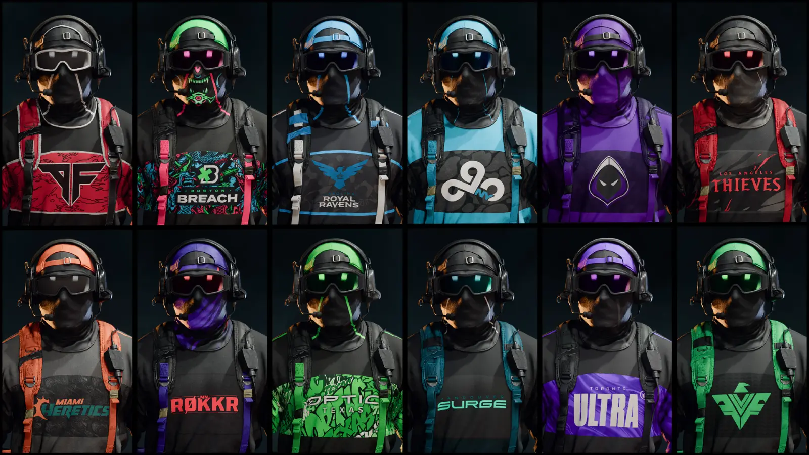 The 2025 Call of Duty League Team Operator Skins in Black Ops 6