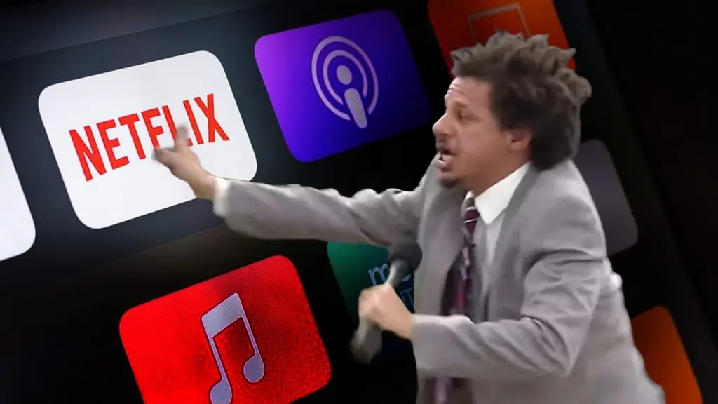 Eric Andre and the Netflix logo