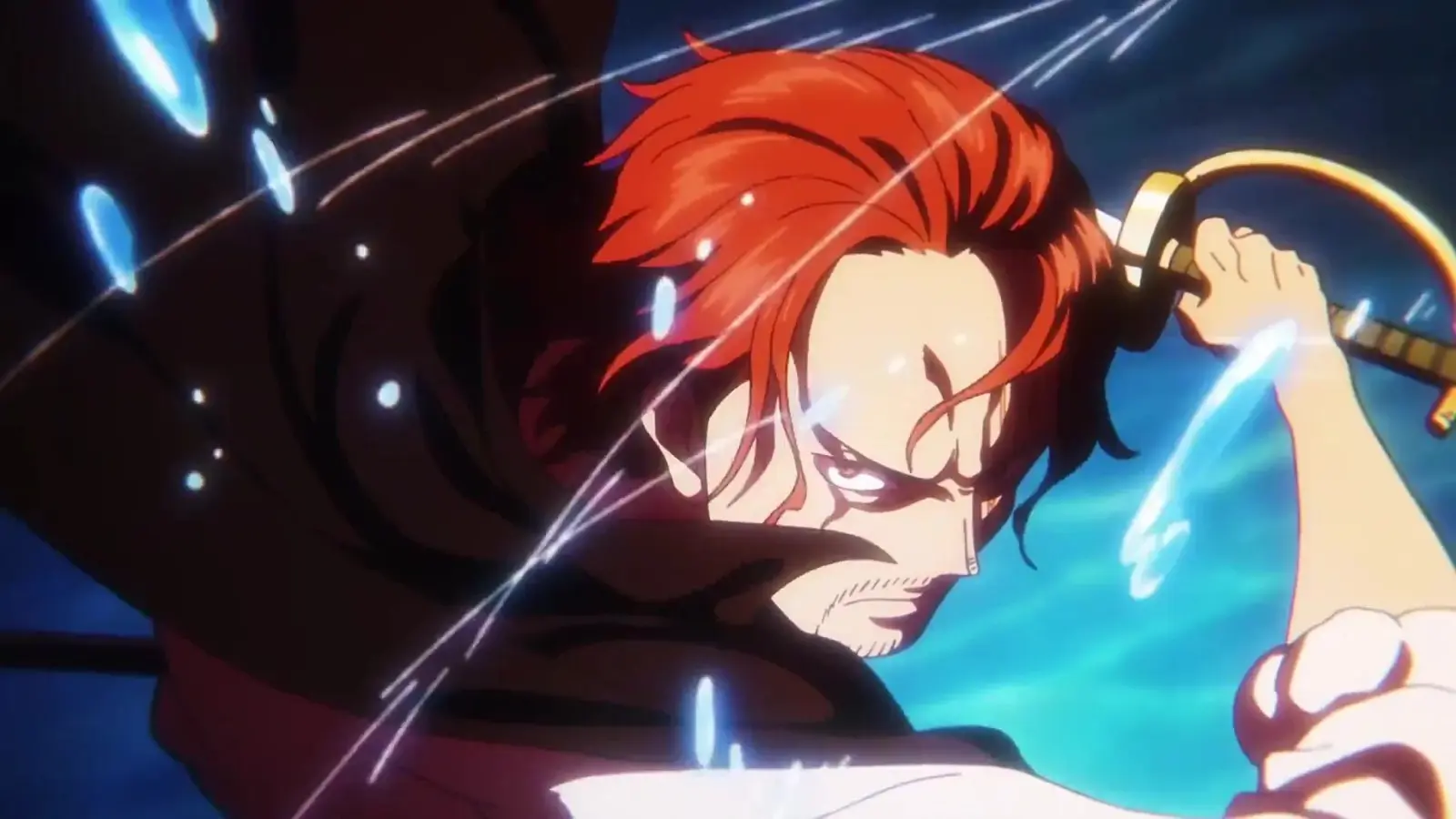 A still of Shanks from the One Piece anime