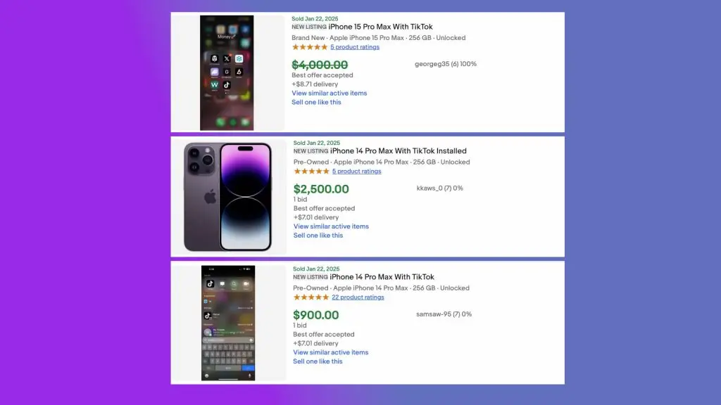 iPhone ebay sales