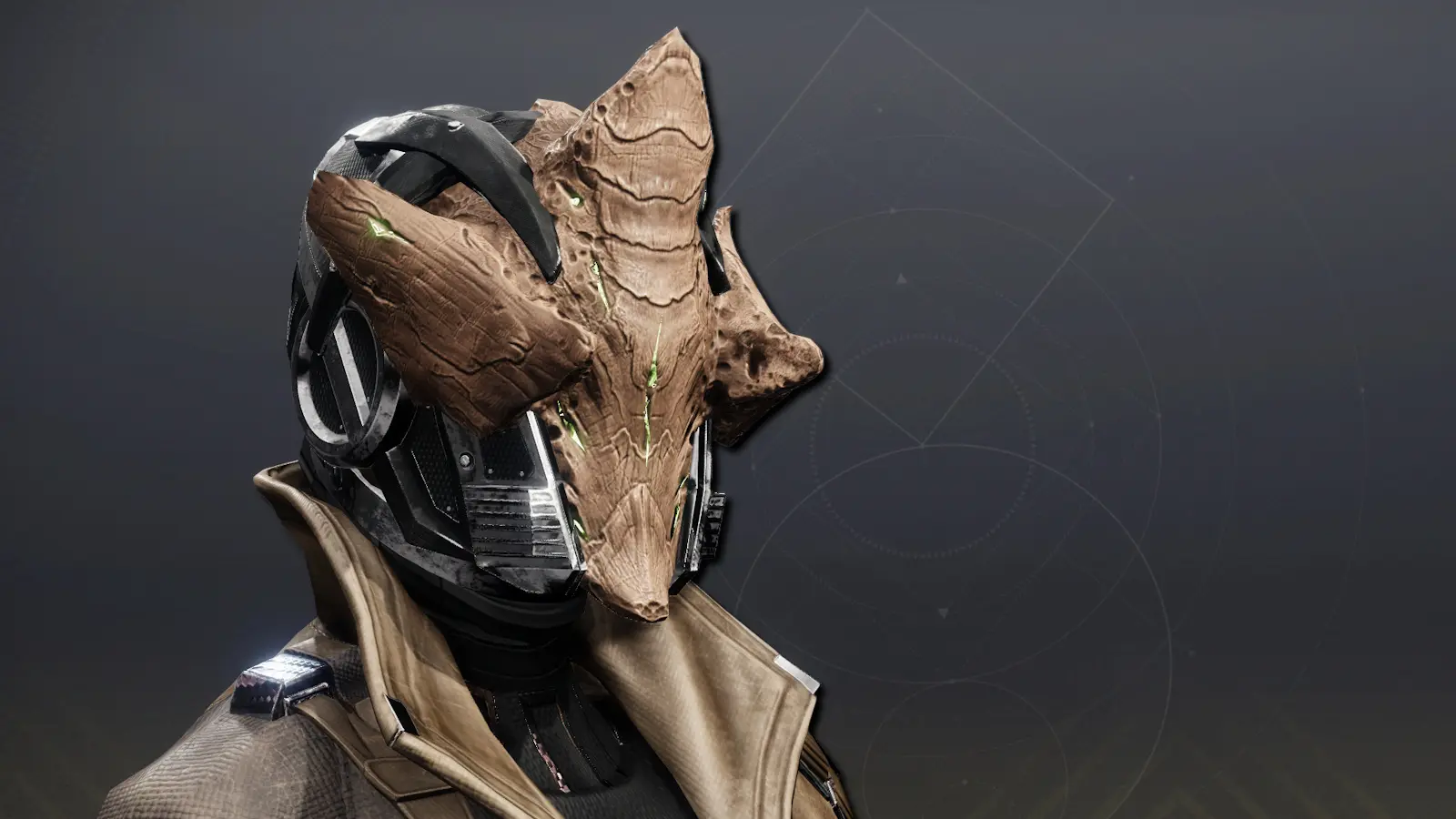 The Verity's Brow exotic helmet being worn by a Warlock in Destiny 2.