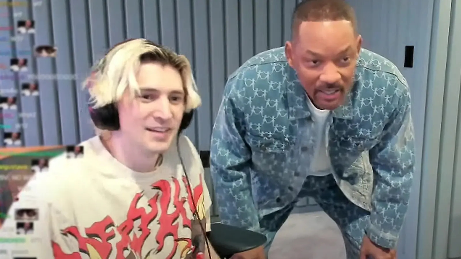 xQc and Will Smith appear on stream together.