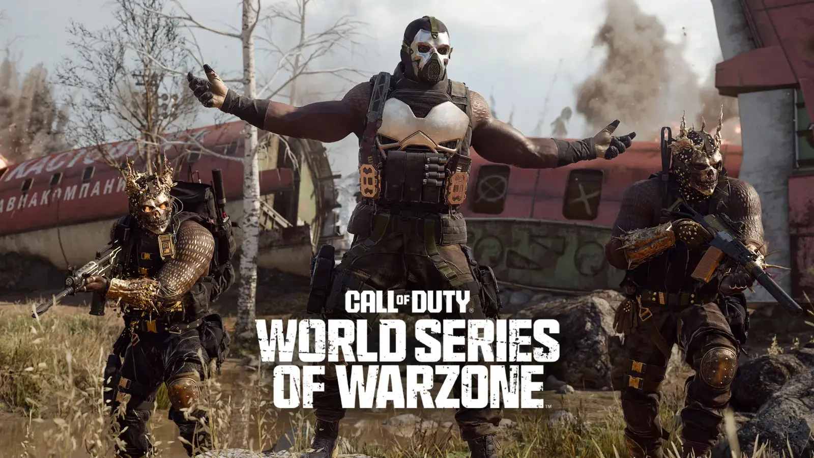 warzone characters in verdansk with world series of warzone 2025 logo