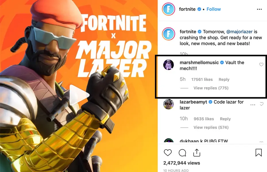 Instagram: Fortnite